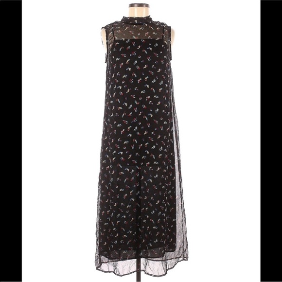 & Other Stories Dresses & Skirts - & Other Stories Sz 8 Overlay Mockneck Maxi Dress EUC